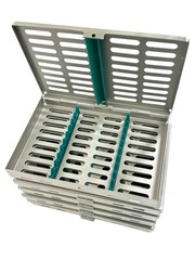 10 GERMAN DENTAL SURGICAL AUTOCLAVE STERILIZATION CASSETTE BOX 7.25″LX 5″W X0.75