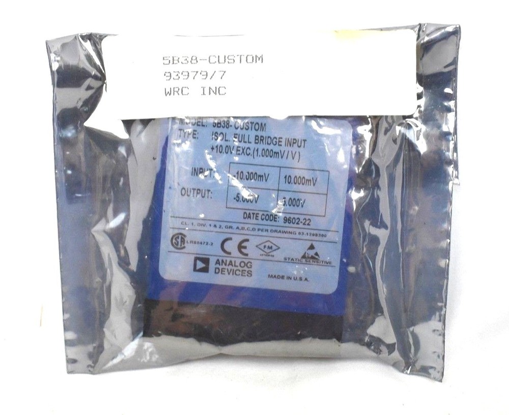ANALOG DEVICES 5B38-CUSTOM ISOL FULL BRIDGE 10.000Mv INPUT 5.000V OUTPUT