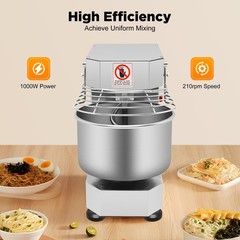 10L 2-Speed Commercial Food Mixer Electric Dough Mixer Pizza Bakery Mixer 750W