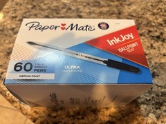 Paper Mate Ink joy Ball Point Pens, Black Ink, 60 Pack