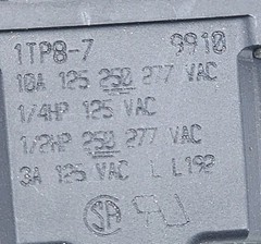 Momentary Rocker Switch 1TP320-7BK SPST 1TP8-7 New # 2TP320-7BK 472799