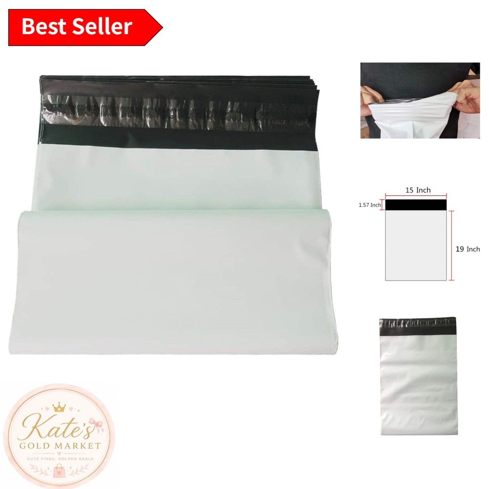 10 Pcs Self-Sealing Poly Mailers 15 X 19 Inches – Perfect for Shipping Clothes