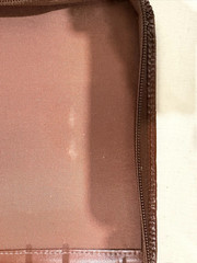 Vtg DayTimer Planner Organizer Brown Leather Zipper Closure 7Ring Binder 8×10.5″