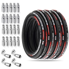 100FT 1/4″ Hydraulic Hose & 24 Fittings (JIC Female & NPTF Male & JIC Female 90°