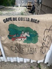 Jute Burlap Coffee Bag Sack Cafe de Costa Rica Hacienda Estate