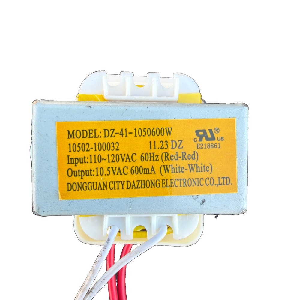 Dongguan Dazhong DZ-41-1050600W Chassis Mount Power Transformer 120V-10.5V 600mA