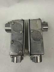 New Lot of 2 Arlington 931-1 3/4” Aluminum Conduit Body 5-in 1 Combo Wet Loc