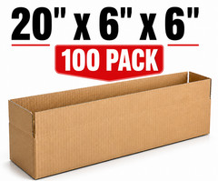 100 20x6x6 Cardboard Paper Boxes Mailing Packing Shipping Box Corrugated Carton