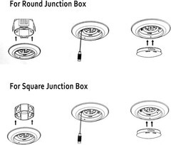 JULLISON 5 Pack 6″ LED Recessed Surface Mount Disk Dimmable Light White 5000K