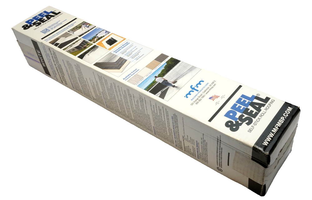 MFM Peel & Seal 36 In. X 33-1/2 Ft. White Roofing waterproof Membrane 50W36 MFM