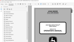 John Deere X300 X304 X310 X320 X324 X340 X360 Technical & Operator’s Manual USB