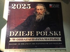 HISTORY OF POLAND JAN MATEJKO ART PAINTINGS in 2025 Wall Calendar ENGLISH/POLISH