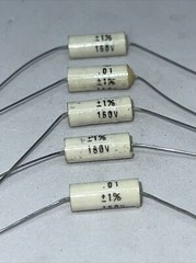 .01uf 160V Axial Film Polystyrene Capacitor 160 Volts 10000pF New Lot of (5)