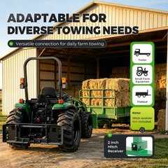 4000lbs Pallet Fork Frame 2″ Receiver Hitch Skid Steer For John Deere Loader