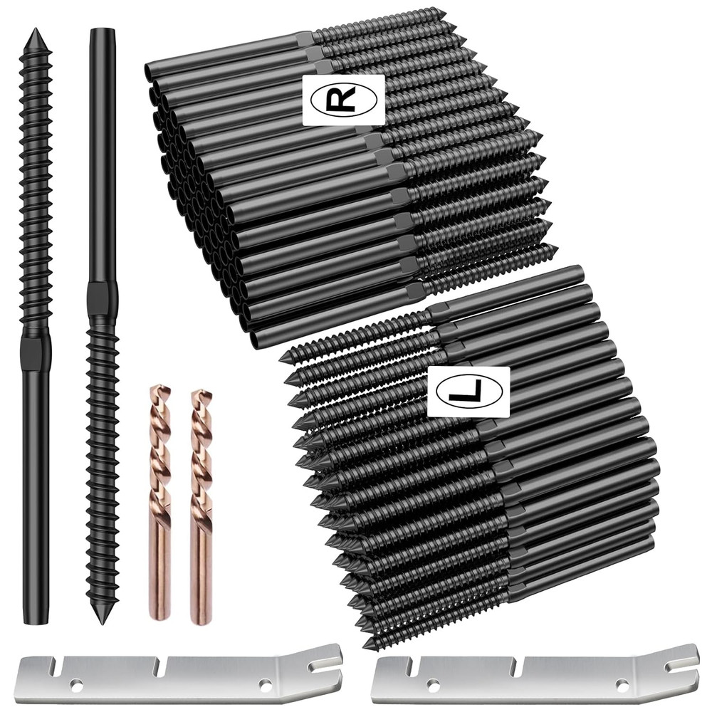 100 Pack T316 Stainless Steel Swage Lag Screws for Deck Cable Railing Kit