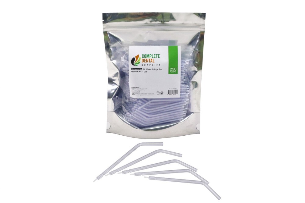 Air Water Syringe Tips, Bag Packaging, 250/Bag.