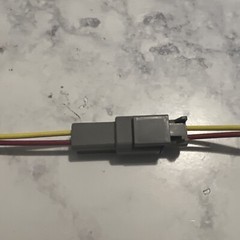 18 AWG Gray Deutsch DTM 2 Pin Automotive Wire Waterproof Connector Yellow Red