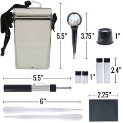 ASR Outdoor Clear Pocket Portable Travel Gold Panning Kit for Prospecting 11pc