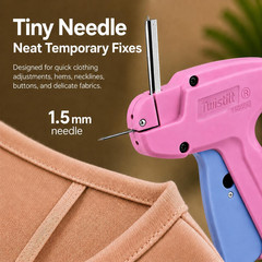 Stitch Gun for Clothes – Handheld Stitch Gun, No-Sew Hemming Tool & Tagging Gun