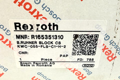 Bosch Rexroth R165351310 Ball Runner Block Carbon Steel KWC-055-FLS-C1-H-2