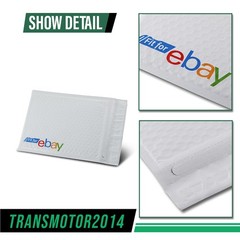 100 Pieces Padded Bubble Mailer Envelope White With Color Logo