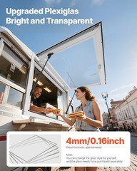 VEVOR 36x24in Concession Stand Serving Window Food Truck Service Awning Aluminum