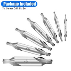 7Pcs HSS Center Drill Bits 60° Combined Countersink Spotting Tools Metalworking