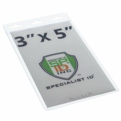 2 Pack – 3X5 Large Badge Holders for VIP Passes – 3 X 5 Inch Ticket Sleeves