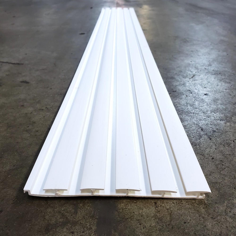 Rigid PVC Plastic 48″ W x 6″ H Linking Slatwall Panel Sheets WHITE – BRAND NEW!