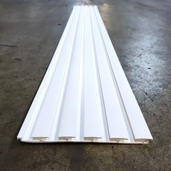 Rigid PVC Plastic 48″ W x 6″ H Linking Slatwall Panel Sheets WHITE – BRAND NEW!