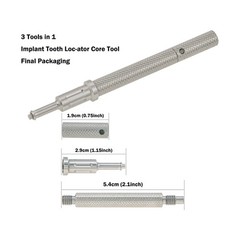 Universal Implant Locator Core Tool Overdenture Metal Housing & Lab Cap Assembly