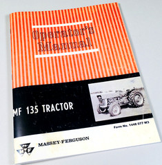Massey Ferguson Mf 135 Tractor Owners Operators Manual Maintenance Gas Diesel