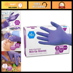 Powder-Free Nitrile Exam Gloves, Large Size, 100 Count – Medical & Safety Use