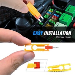 Nilight 120Pcs Blade Fuses Assortment 5, 7.5, 10, 15, 20, 25, 30 AMP Regular