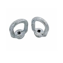 2Pc Galvanized EYE NUT 1/4″ Bail 1/4″ Tap Thread Drop Forged Carbon Steel 520 Lb