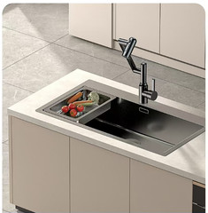Flexible Swing Arm Faucet, Digital Temperature Display, Hot & Cold Mixer Tap
