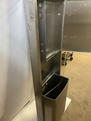 Used Steinless Steel Commercial Napkins Dispenser with garbage bin 56 1/2″ x 17″