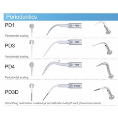 1/5X Woodpecker DTE Dental Ultrasonic Scaler Tips fit NSK Satelec PD1 PD4 GD1