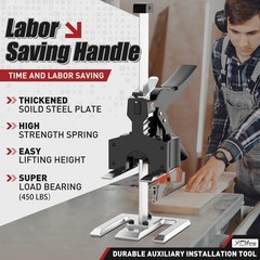 XClifes Labor Saving Arm Jack Handle 2 Pack, Construction Jack, Wall Black