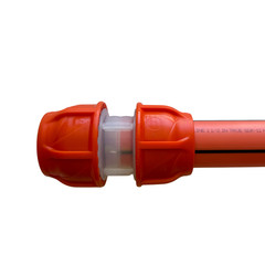 Lot of 6 (Orange) Clear Lock Coupler 1.50″ (1-1/2) (50×50) similar Dura-Line #20