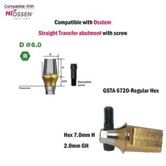 US Dental Straight Transfer Abutment Mini/Regular 1-6.0mm for Osstem Hiossen TS