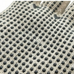 240 Pairs, PVC Single Dot Gloves Large Tan, Black Knitted Cotton, PVC