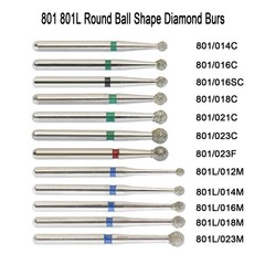 Dental Diamond Burs FG Long Surgical Bur Round Ball Taper Bur 368 801 850 856