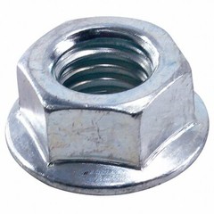 FLANGE NUTS SERRATED 1/4-20, 5/16-18, 3/8-16, ZCN3, Coarse ZINC PLATED STEEL HEX