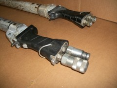 LOT OF 2 GREENLEE HYDRAULIC POLE TAMPER 72 INCHS LONG H4802 NEEDS REPAIR LOOK