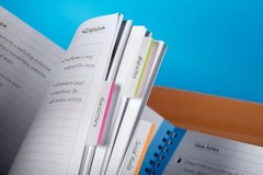 2 Inch x 1.5 Inch Repositionable Bookmark Tabs Assorted Bright Colors 24 Pack