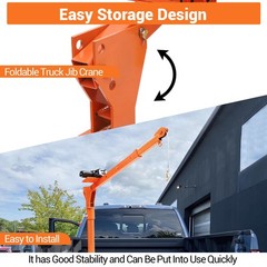 1100 LBS Hydraulic Truck Crane 360° Swivel Hitch Mounted Crane Truck Bed Lift