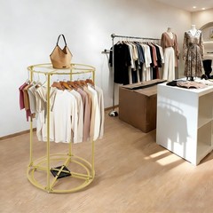 Free Standing Garment Rack 360° Rotating Clothes Display Stand for Store & Home