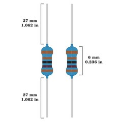 Electrical Resistor Kit 50 Values 1/4W 1% Metal Film Assortment Kit