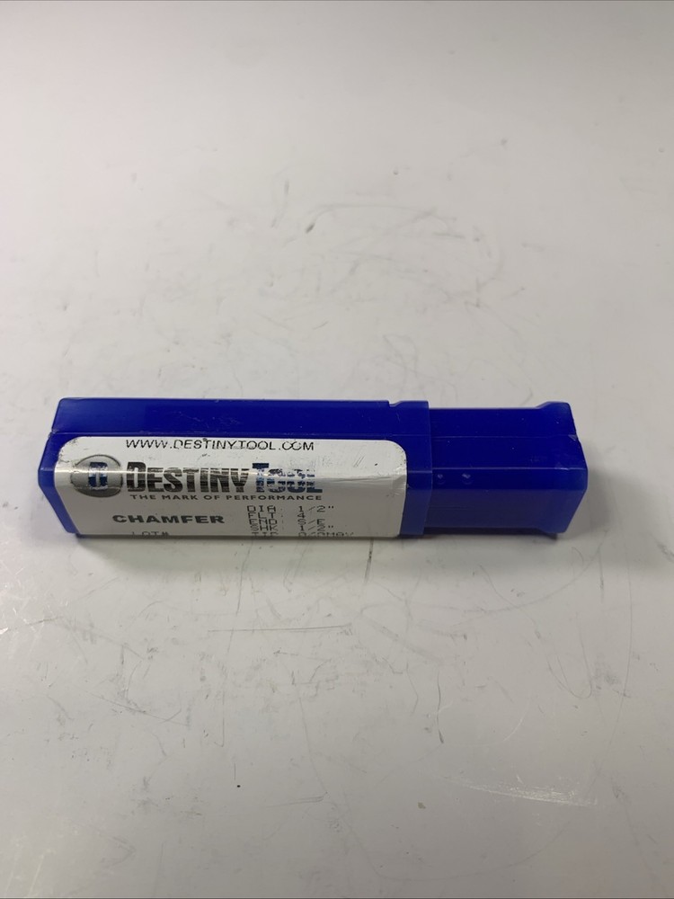 DESTINY TOOL CHAMFER 0.50DIA, 0.50SHK, .060MAX TIP